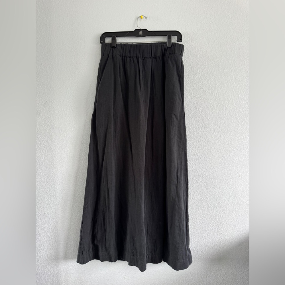 PACT Black Maxi Slit Skirt